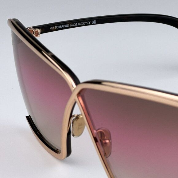 NEW Tom Ford FT0936/S Elle-02 28F Gold Gradient Smoke Butterfly Women Sunglasses - Picture 9 of 11